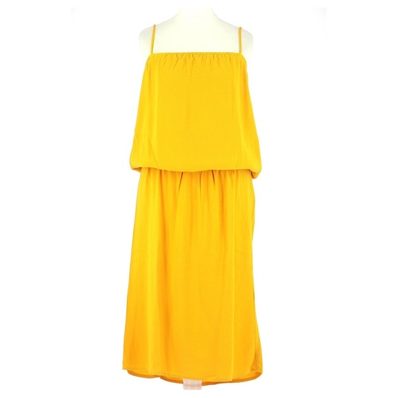 Ba&sh Bash Heline Midi Dress Yellow Curry Pullover Sundress Women’s Size S/1 - Picture 2 of 13